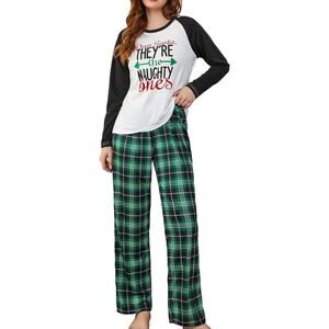 Jeceika Womens Christmas Pjs Long Sleeve Sleepwear 2 Piece Pajama Set Size XL